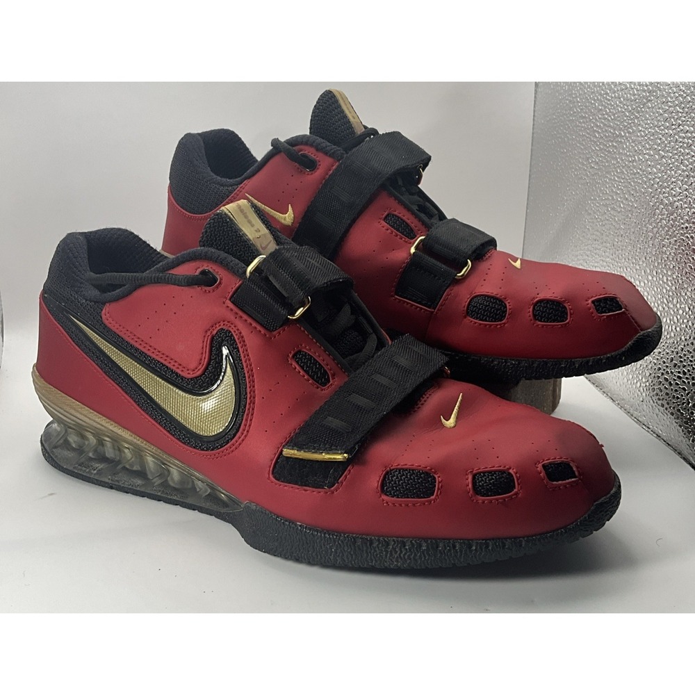 Nike Romaleos 2 Weightlifting Shoes Mens 11.5 Varsity Red Gold 476927-600